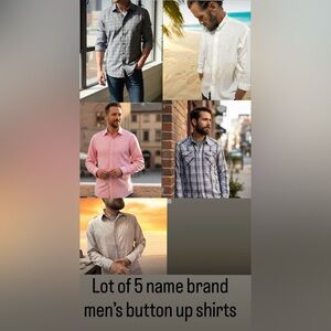 FIVE Large men’s dress shirts.